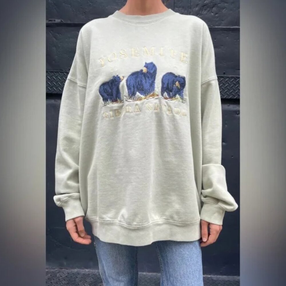 Brandy Melville Sage Green Yosemite Sierra Nevada Sweater